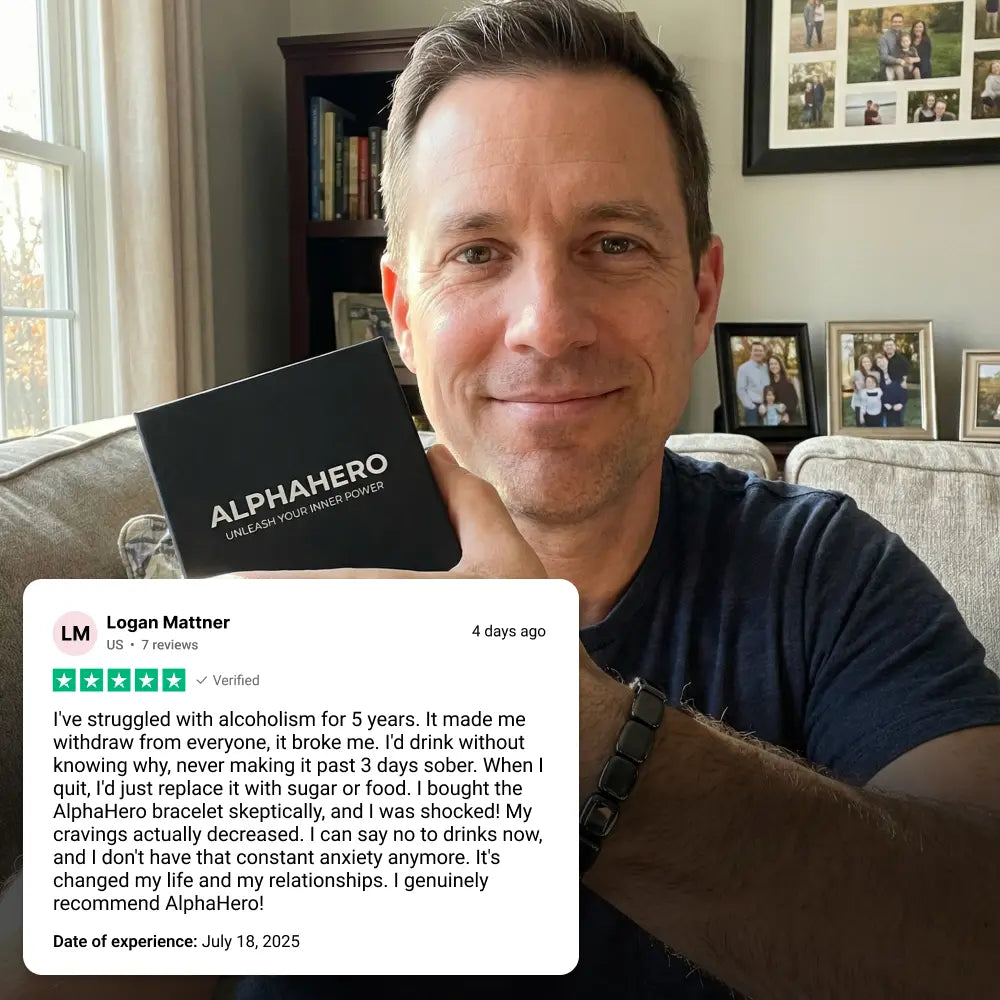 ALPHAHERO® ANTI-ALCOHOL HEMATITE BRACELET